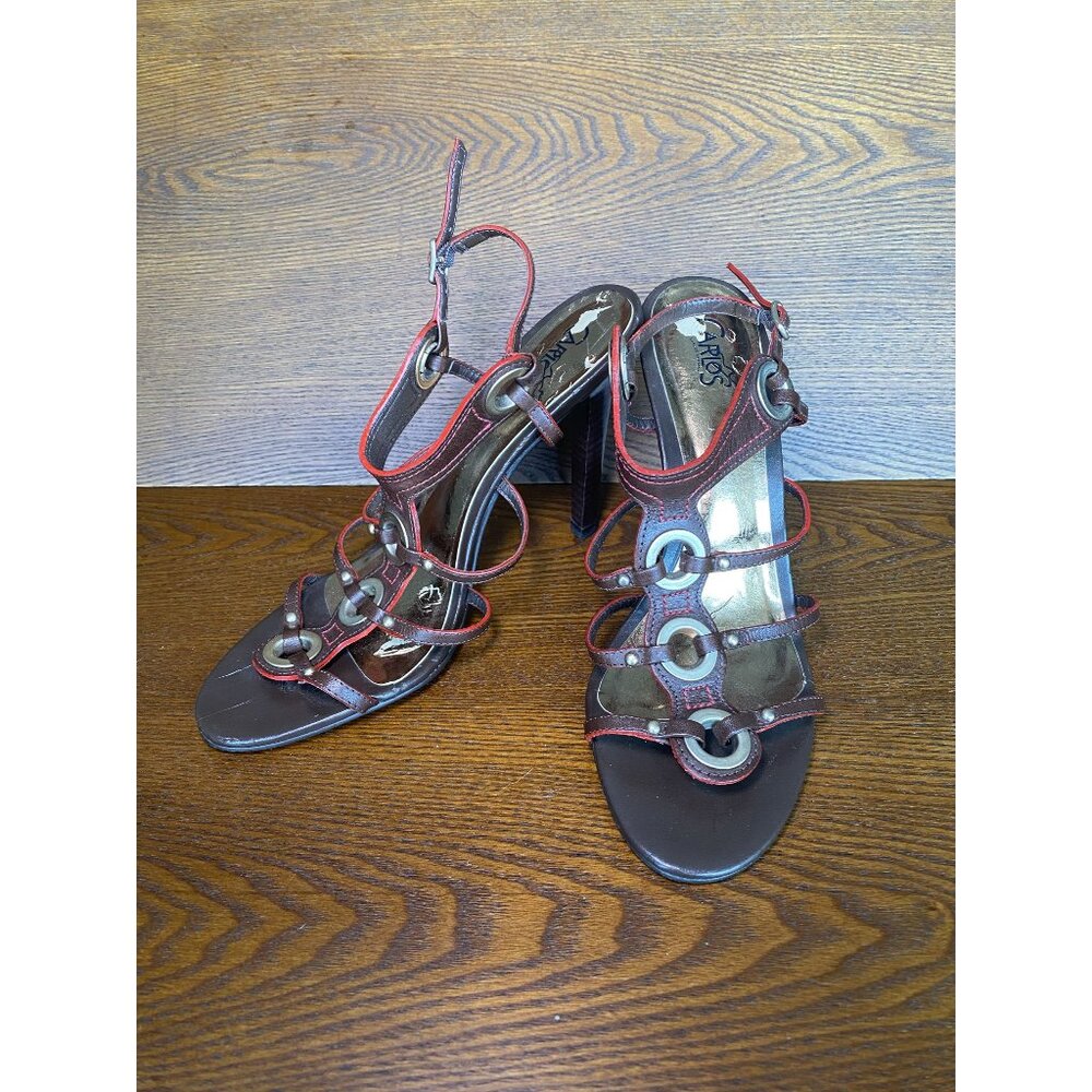Carlos Santana Brown Leather Heels Size 8.5